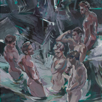 제목이 "Near the pier"인 미술작품 Sergey Sovkov로, 원작, 아크릴