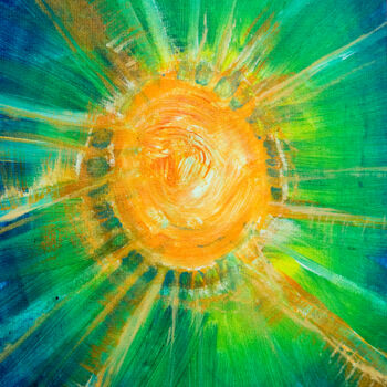 Painting titled "" STAR FLARE"" by Paweł Jagła, Original Artwork, Acrylic