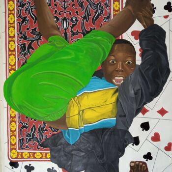 绘画 标题为“Pane'bi ( au secour…” 由Awe Haiwe, 原创艺术品, 丙烯 安装在其他刚性面板上