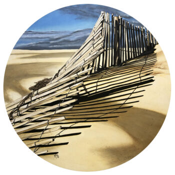 Painting titled "Squelette des dunes" by M'Do, Original Artwork, Acrylic Mounted on Wood Stretcher frame