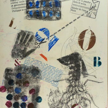 印花与版画 标题为“_mémoire_oublie_ po…” 由Xavier Debeerst, 原创艺术品, 蒙纳