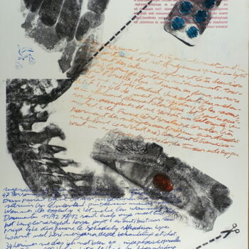 Printmaking titled "_mémoire_oublie_ po…" by Xavier Debeerst, Original Artwork, Monotype