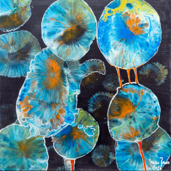 Painting titled "" ABSTRACION PLANET"" by Paweł Jagła, Original Artwork, Acrylic