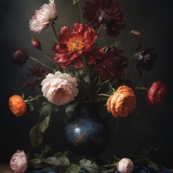Arts numériques intitulée "A Flemish Baroque p…" par Vintagevista, Œuvre d'art originale, Huile