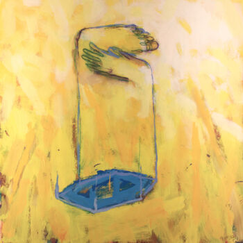 Malerei mit dem Titel "Mano y Pie" von Jesus Tejedor, Original-Kunstwerk, Acryl