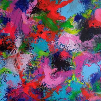 Painting titled "Bigger Fish to fry" by Jill Dowell, Original Artwork, Acrylic