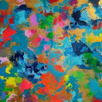 Painting titled "Young at heart" by Jill Dowell, Original Artwork, Acrylic