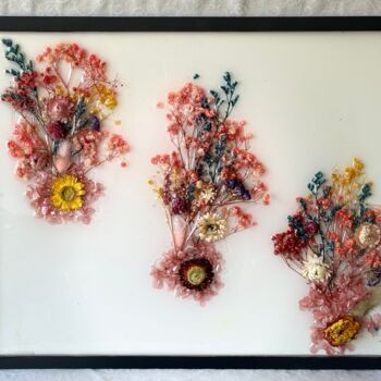 Painting titled "Gedroogde Bloemenpr…" by Sevdie Redzhebova, Original Artwork, Acrylic