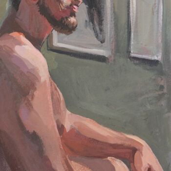 Painting titled "Samuel posing" by Sergey Sovkov, Original Artwork, Acrylic