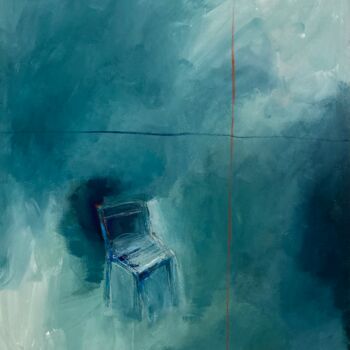 Painting titled "Introspection 1" by Benedicte Caillat, Original Artwork, Acrylic
