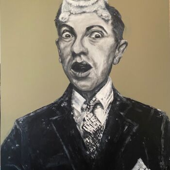 Pintura intitulada "René and the beast." por Maárs Shanó, Obras de arte originais, Acrílico Montado em Cartão