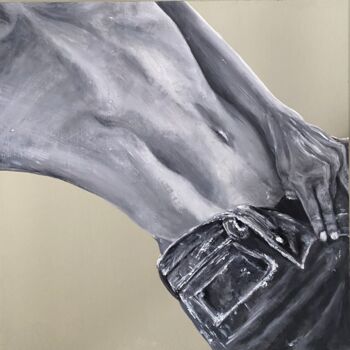 Pintura intitulada "Blue jeans." por Maárs Shanó, Obras de arte originais, Acrílico Montado em Cartão