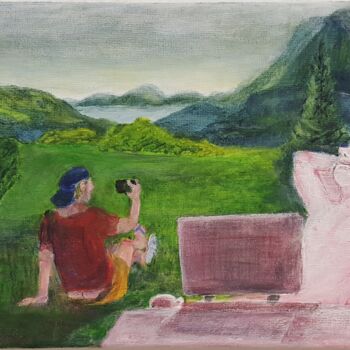 Peinture intitulée "dream" par Antje Witzel (AKbatikart), Œuvre d'art originale, Huile