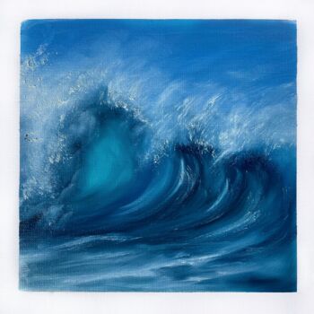 Pintura intitulada "The sea waves" por Mary Sea, Obras de arte originais, Óleo