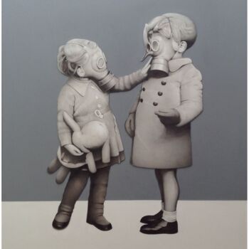 Dessin intitulée "Domingo de Carnaval…" par Jesús Meco, Œuvre d'art originale, Graphite Monté sur artwork_cat.