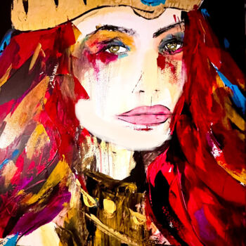 Painting titled "Taylor" by Emma Courrège, Original Artwork, Acrylic