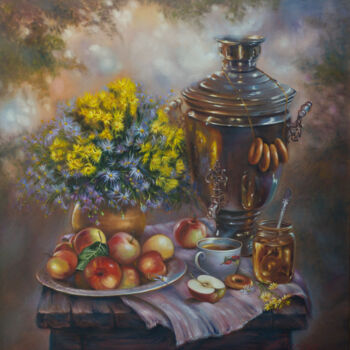 绘画 标题为“Still life with a s…” 由Рита Цемкало, 原创艺术品, 油