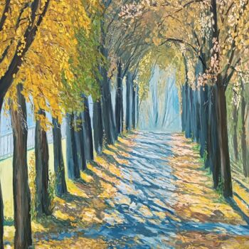 Painting titled "Autumn beauty" by Mantas Naulickas, Original Artwork, Oil