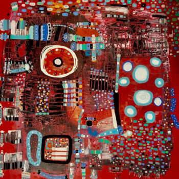 Peinture intitulée "Infraworld" par Ammy Amorette Spencer, Œuvre d'art originale, Acrylique Monté sur Châssis en bois