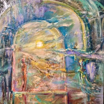 Painting titled "Зазеркалье." by Alina Asanova, Original Artwork, Oil