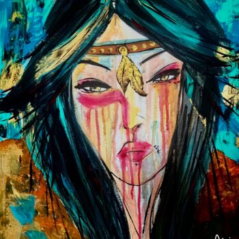 Painting titled "ZAHO" by Emma Courrège, Original Artwork, Acrylic