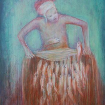 Peinture intitulée "L'élu" par Isabelle Vialle, Œuvre d'art originale, Huile Monté sur Châssis en bois