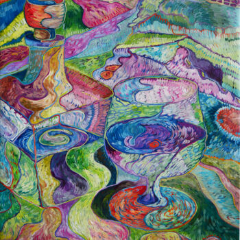 Peinture intitulée "Hidden" par Katarzyna Machejek, Œuvre d'art originale, Huile Monté sur Châssis en bois