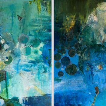 Pintura titulada "Fluid" por Annette Wyrick-Solari, Obra de arte original, Acrílico Montado en Bastidor de camilla de madera