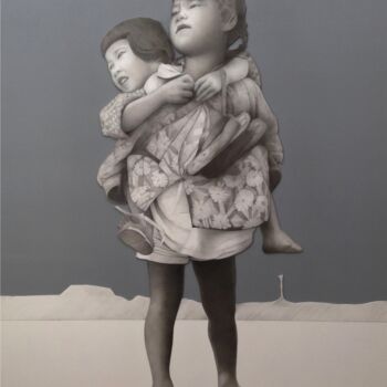 Dessin intitulée "¿Donde está la abue…" par Jesús Meco, Œuvre d'art originale, Graphite Monté sur artwork_cat.