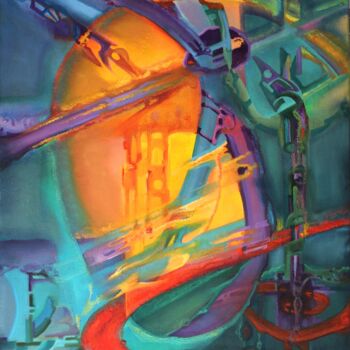 「Fox holes. Sunrise」というタイトルの絵画 Margarita Malinovskayaによって, オリジナルのアートワーク, オイル