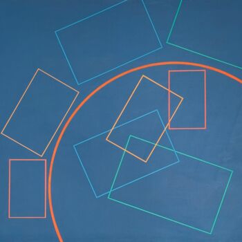 Peinture intitulée "Rectangles en rotat…" par Jean-Marc Gardeux, Œuvre d'art originale, Acrylique