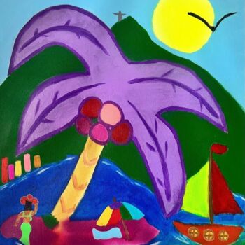 Peinture intitulée "Felicidade" par Philippe Seigle, Œuvre d'art originale, Acrylique Monté sur Châssis en bois