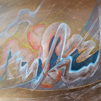 Painting titled "The vibration of th…" by Yulia Larionova, Original Artwork, Acrylic