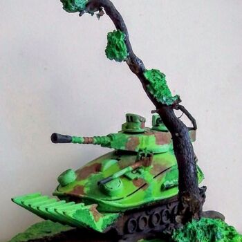 Escultura titulada "handmade diorama, s…" por Steampunker_ukraine, Obra de arte original, Papel maché