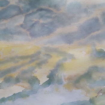 Painting titled "Verbindung der Elem…" by Sven W. Dahlke, Original Artwork, Watercolor