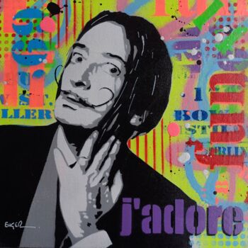 Painting titled "J'adore" by Philippe Euger, Original Artwork, Spray paint