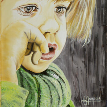 Malerei mit dem Titel "L'enfance est le dé…" von Jacques Maupas, Original-Kunstwerk, Öl Auf Keilrahmen aus Holz montiert
