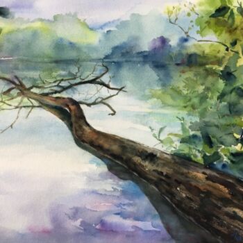 "Being in Nature Bea…" başlıklı Tablo Jesline Er tarafından, Orijinal sanat, Suluboya