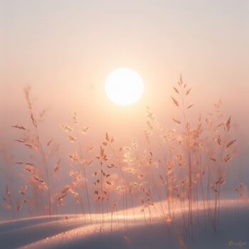 数字艺术 标题为“Frozen grass on a b…” 由Denis Agati, 原创艺术品, AI生成的图像