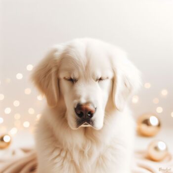 Цифровое искусство под названием "Cute Golden Retriev…" - Denis Agati, Подлинное произведение искусства, Изображение, сгенер…
