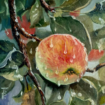 「After the rain. Sti…」というタイトルの絵画 Tamara Rozinskayによって, オリジナルのアートワーク, オイル 段ボールにマウント