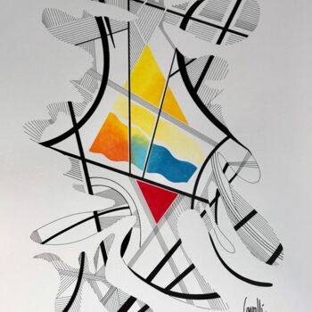 Painting titled "24 013 Apparition" by Pascal Cavalli, Original Artwork, Acrylic