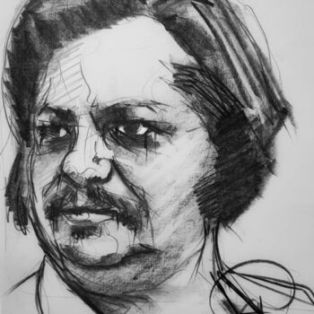 제목이 "Mon œil"인 그림 Jean-Pierre Emond로, 원작, 흑연