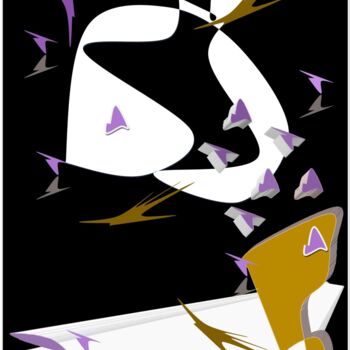 Digital Arts titled "Art Deco bei Nacht" by Simone Hardt, Original Artwork, Digital Painting