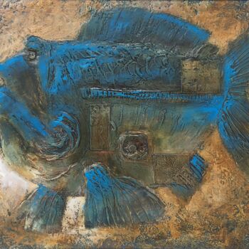 Painting titled "LAMP" by Sergii Shkoliar, Original Artwork, Oil Mounted on Wood Panel