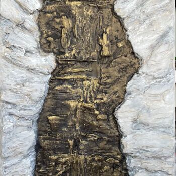 Painting titled "“Traces of Time” Te…" by Irina Ges, Original Artwork, Acrylic Mounted on Wood Stretcher frame