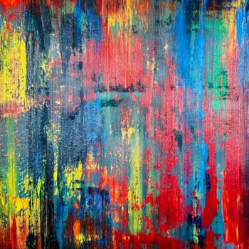 Painting titled "Abstract Mirror -Si…" by Rafal Dobosz, Original Artwork, Oil