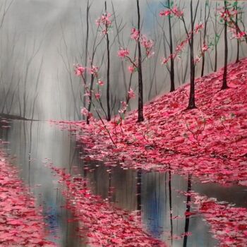 绘画 标题为“Pink forest” 由Moin Uddin, 原创艺术品, 丙烯