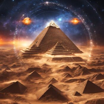 Digital Arts με τίτλο "PYRAMIDS - highways…" από Reskatorsilver, Αυθεντικά έργα τέχνης, Ψηφιακή εκτύπωση