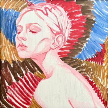 Ζωγραφική με τίτλο "Vibrations" από Eva Gets, Αυθεντικά έργα τέχνης, Ακρυλικό Τοποθετήθηκε στο Ξύλινο πάνελ